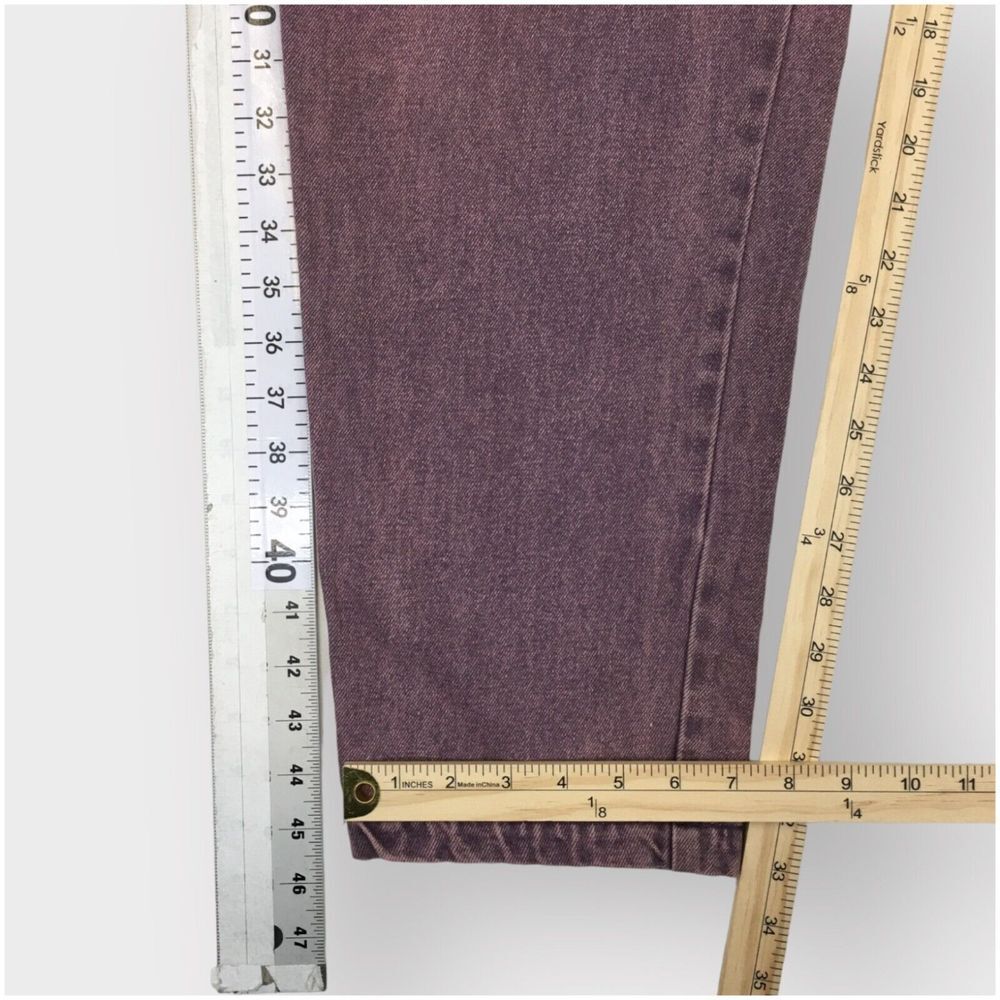Vintage UMEN Jeans Mens‎ Size 32x33 Purple Wash Loose Fit Tapered Baggy Y2K 90s - Picture 9 of 9